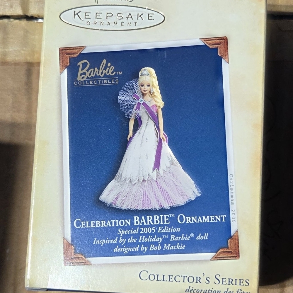 Barbie Collectibles White and Purple Ornament